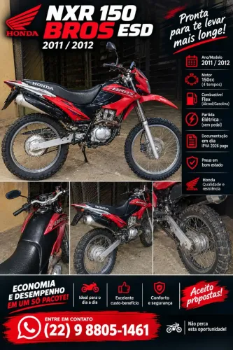 Honda Bros 150 ESD 2012 - Impecável