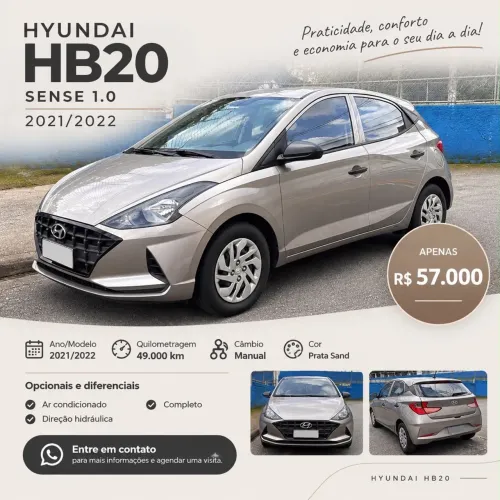 Hyundai HB20 Sense 1.0 Flex 12V MEC 2022