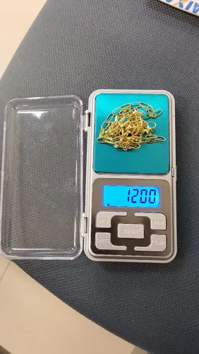 Cordão de 18k, ouro  maciço 12G, peça trabalhada.