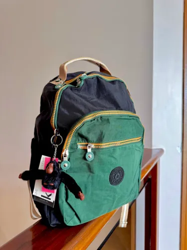 mochila Kipling Seoul Verde e preto
