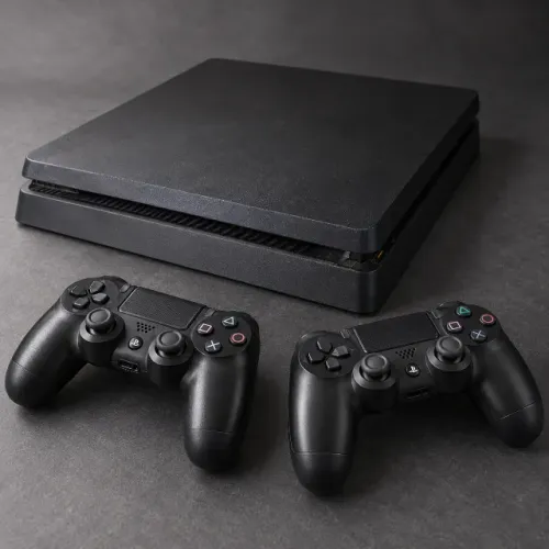 PS4 Slim 1 TB com SSD + 2 controles