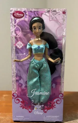 BONECA BARBIE JASMINE PRINCESA DISNEY STORE ALADIM NOVA LACRADA ITEM DE COLECIONADOR 