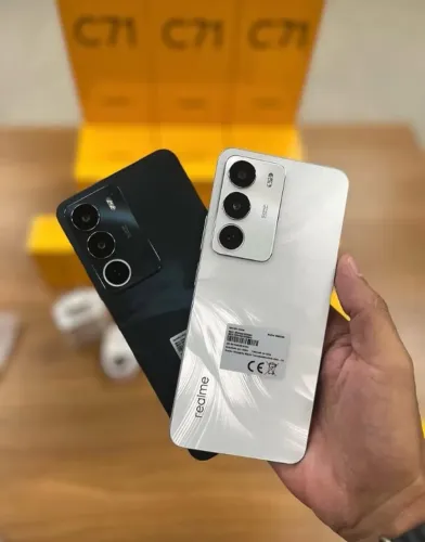 Realme C71 4G 256/8 Branco Verde R$1.299,00 garantia de 1 ano