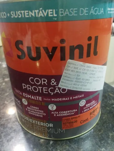 Tinta esmalte base dagua palha