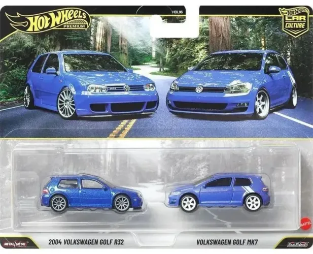 Conjunto Hot Wheels Premium Volkswagen Golf R32 E Mk7