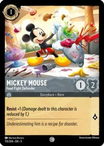 Carta Avulsa Lorcana Mickey Mouse - Food Fight Defender