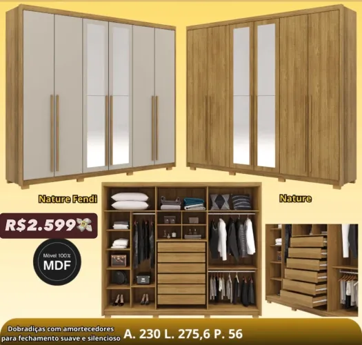 Guarda Roupa Turquia em MDF