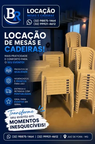 ALUGUEL DE MESAS E CADEIRAS