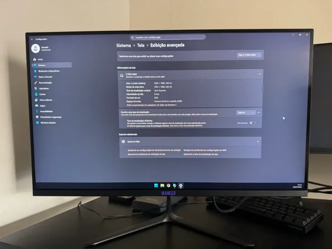 Monitor 240hz 27 polegadas