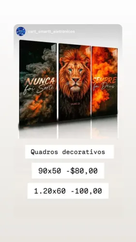 Kit 3 quadros