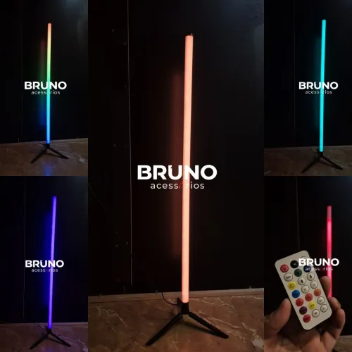 Luminária de Chão Coluna Led RGB - decoração gamer e Ambientes 1,10M