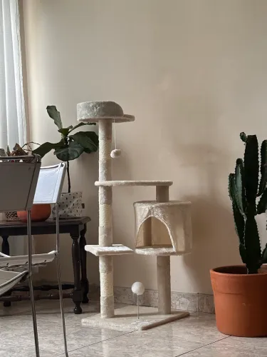 Arranhador De Gato Torre Casinha 5 Andares Luxuoso Brinquedo Poste Sisal Cama Toca Grande