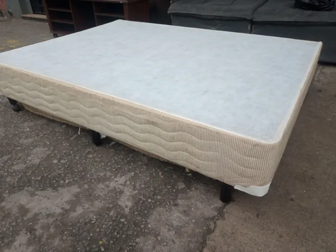 Cama Casal Box Colchão e Base