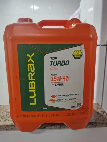Óleo top turbo galão de 20 litros
