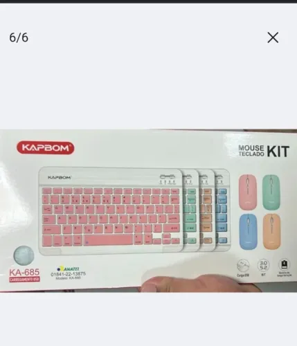 Teclado sem fio, Bluetooth. Ideal para tablet e celular.