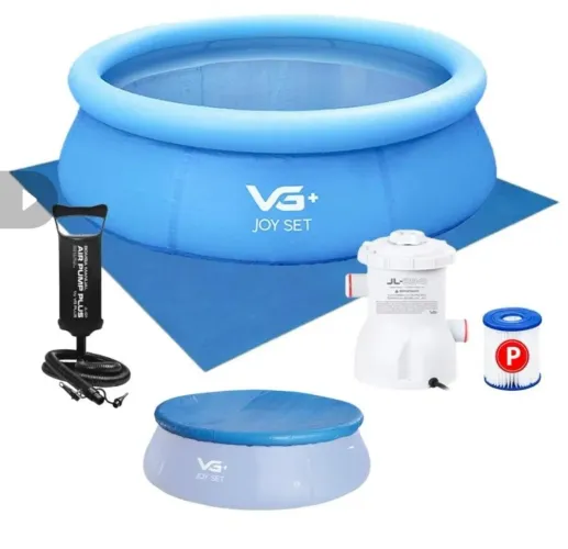 Kit de piscina 4760 litros - Capa, forro e filtro 127 V (não vai bomba de encher)