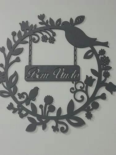 Placa Bem-vindo de mdf