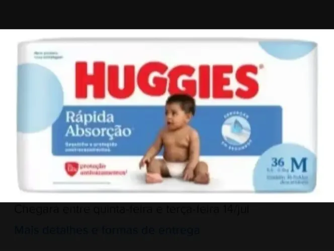 2 pacotes Fralda hargues M
