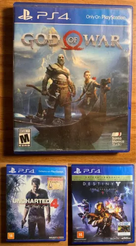 Jogos de PS4 God of War (2018) Uncharted 4 Destiny