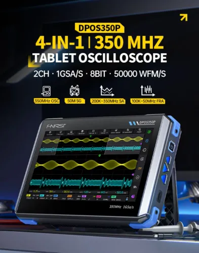 OSCILOSCÓPIO DIGITAL 350MHZ COM GERADOR DE SINAL 