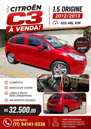 Citroen C3 Origine 1.5 Flex 8V 5P Mec. 2013