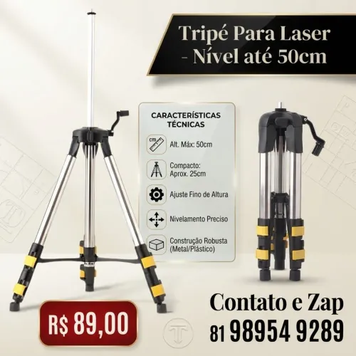 Tripé de nível lazer 50cm