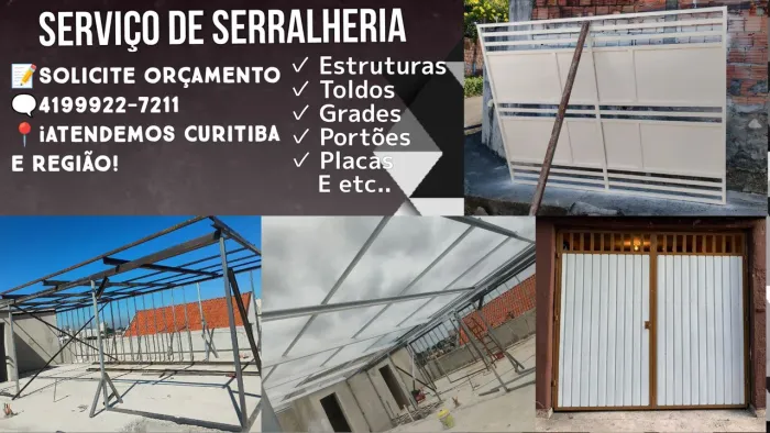 Serviço de serralheria, serviço de drywall e steel frame