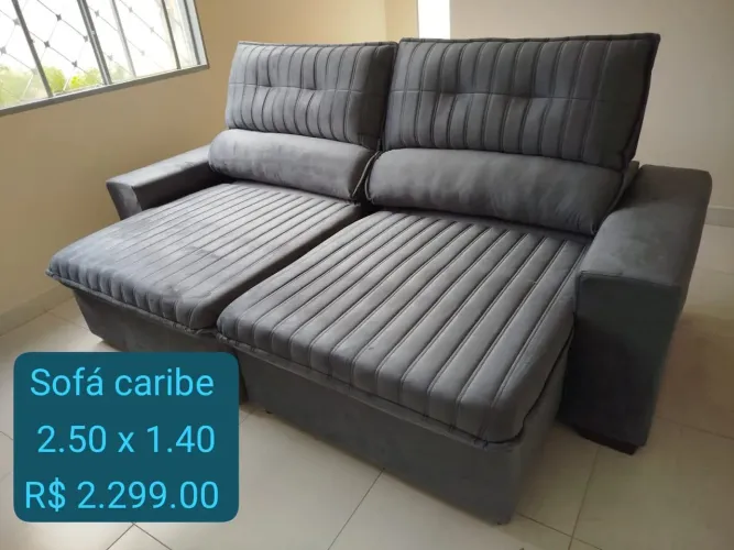 Sofá retrátil e reclinável 