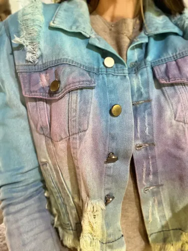 Jaqueta jeans cropped 