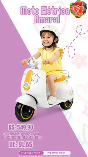 Moto elétrica infantil 