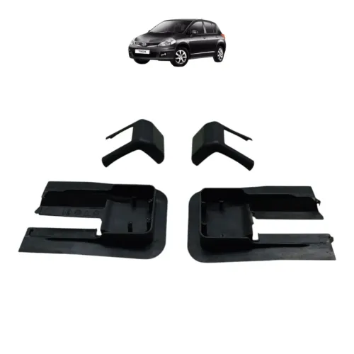 Jogo Acabamento Trilho Banco Traseiro Nissan Tiida 2011 2012 Preto