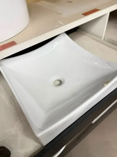 Cuba De Apoio Branca Cerâmica para Banheiro e Lavabo