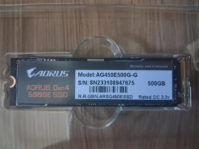 SSD NVME GIGABYTE AORUS 500GB