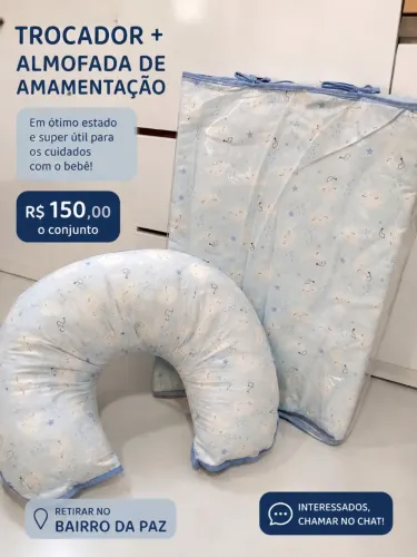 Kit trocador + almofada de amamentação
