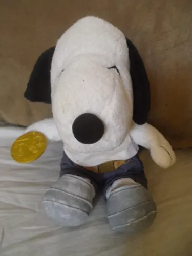 Boneco Pelúcia Snoopy Mcdonalds 2000 50 anos Peanuts 18 cm