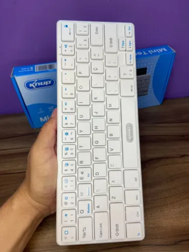 Mini teclado knup bluetooth Branco 11an
