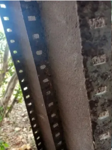 Perfil chapa de ferro atravessadora caçamba ponte industrial bater laje aguenta muito peso