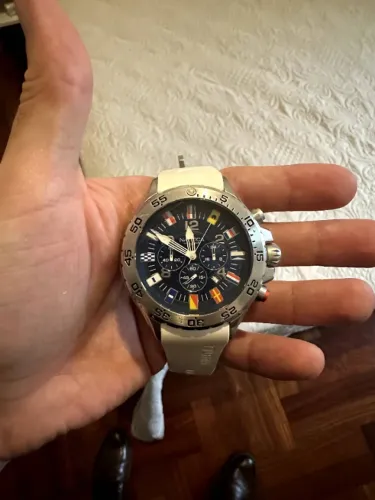 Relogio Cronografo Masculino Nautica com pulseira de borracha