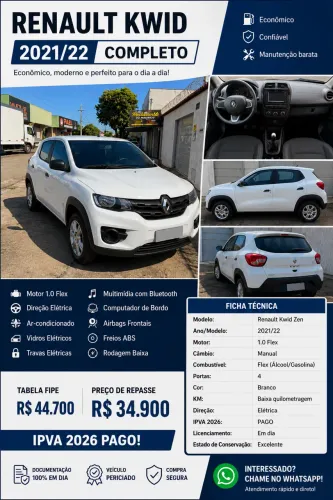 Renault Kwid Zen 1.0 Flex 12V 5P Mec. 2022