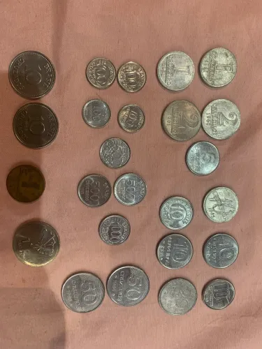 Lote de 65 Moedas, Cruzeiro, Centavos e Cruzados