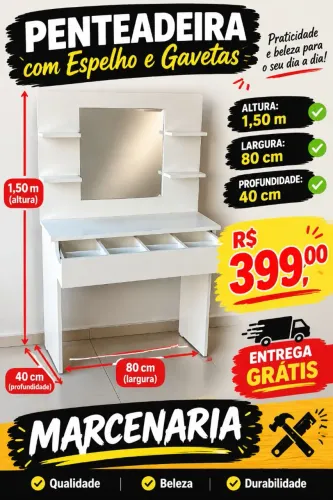 Penteadeira com espelho