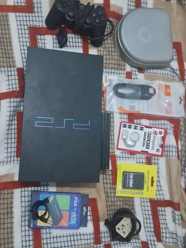 PlayStation 2 FAT Desbloqueado com muitos jogos físicos 
