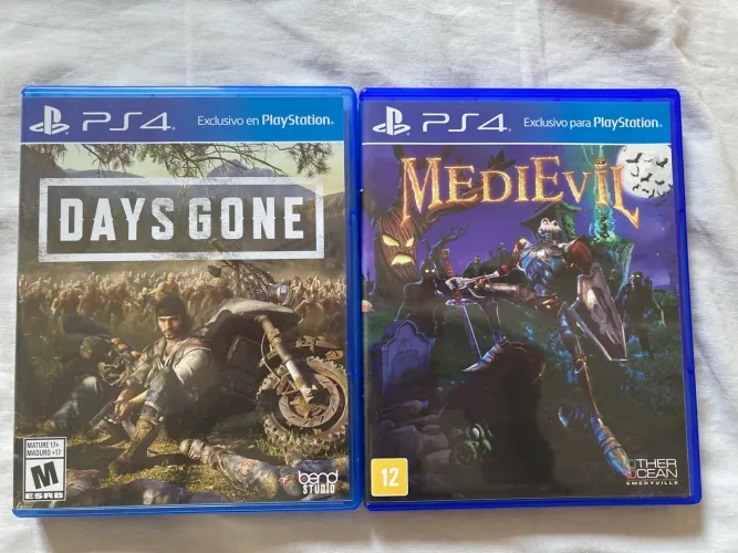 Jogos PS4 usados IMPECÁVEIS - Days Gone + MediEvil (combo ou separado)
