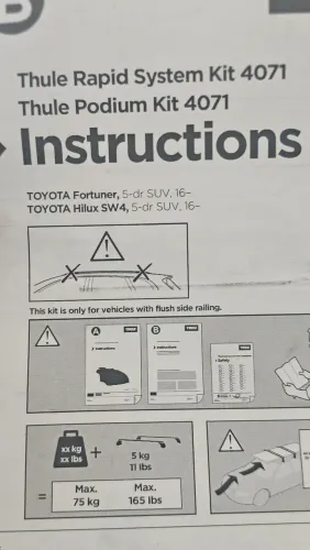 Rack tuller toyota sw4 kit 4071