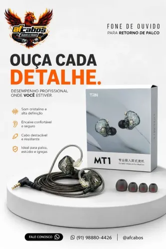 Fone de ouvido profissional TRN