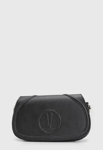 Bolsa Feminina Vizzano Tiracolo Alça Corrente Preta - Nova