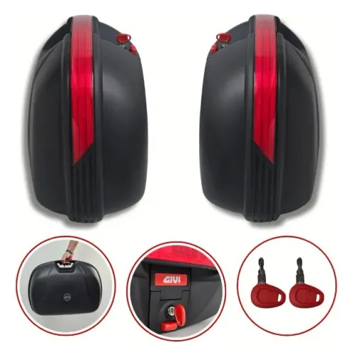 Par de Baús Laterais Givi E360N PACK2 - 40 Litros (Monokey)