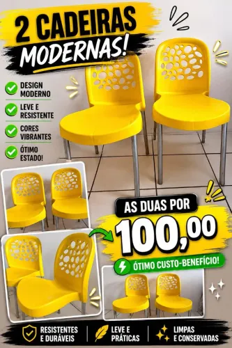 Vendo cadeiras em polietileno semi novas