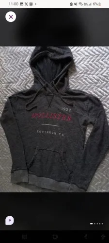 moletom com capuz cinza hollister original tamanho p