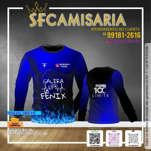 CAMISA OFICIAL DA FX COM SEU NOME